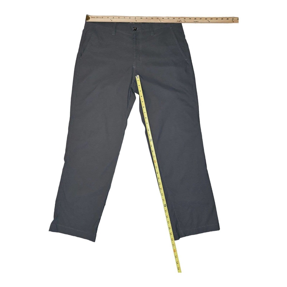 Eddie Bauer Pants Men's 34x30 Gray Slash Pockets Zip Closure Back Pocket - Picture 2 of 10